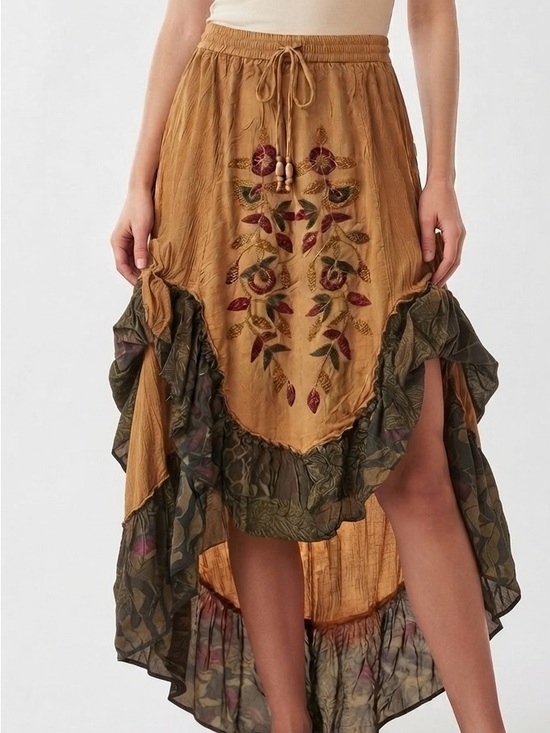 Young Threads Dresses & Skirts - NWT Young Threads Bohemian Floral High-Low Skirt - Size Medium